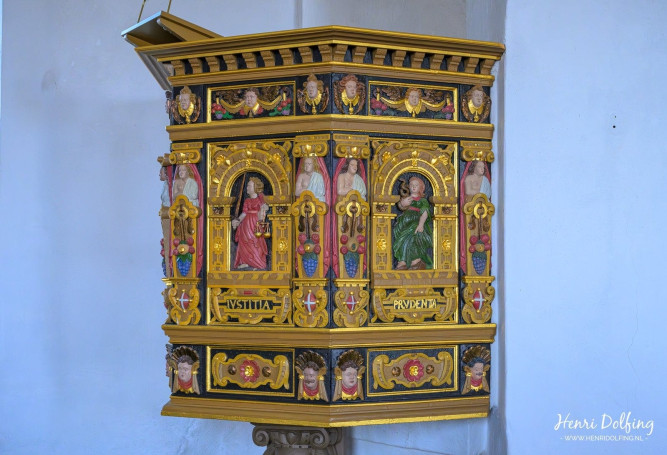 Diernæs Kirke preekstoel