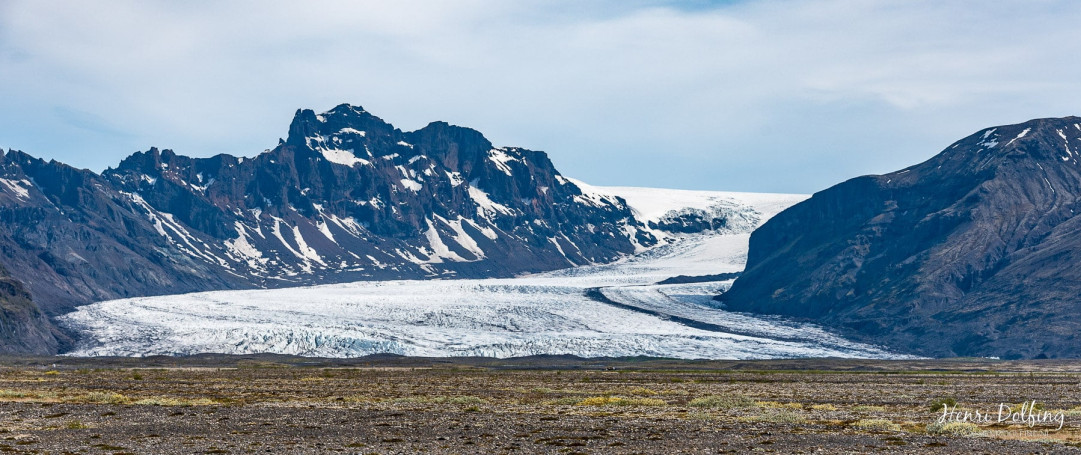 De voet van een gletscher