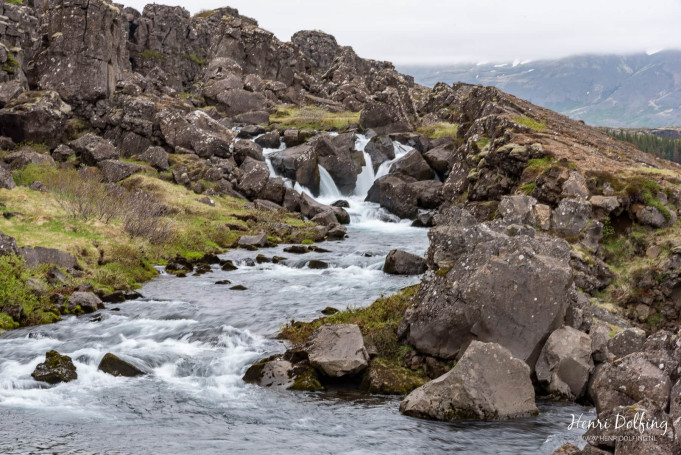Þingvellir National Park, de eerste parlementaire vergaderplaats ter wereld (10e eeuw)